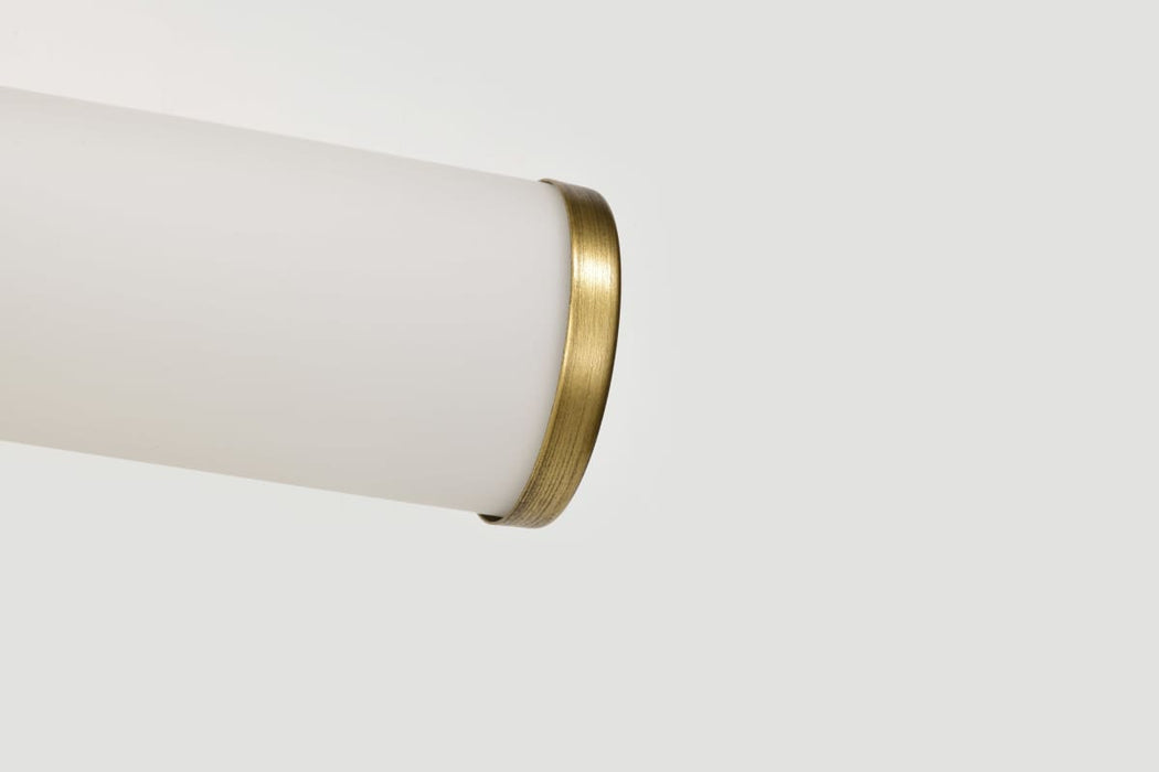 Vanity Nuvo 60-8042 Roselle - 2 Light Vanity - Natural Brass with White Glass Nuvo