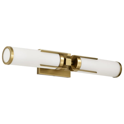 Vanity Nuvo 60-8042 Roselle - 2 Light Vanity - Natural Brass with White Glass Nuvo