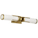 Vanity Nuvo 60-8042 Roselle - 2 Light Vanity - Natural Brass with White Glass Nuvo