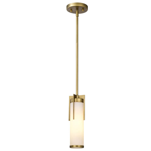 Mini Pendant Nuvo 60-8043 Roselle - Mini Pendant - Natural Brass with White Glass Nuvo