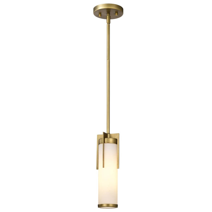 Mini Pendant Nuvo 60-8043 Roselle - Mini Pendant - Natural Brass with White Glass Nuvo
