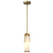 Mini Pendant Nuvo 60-8043 Roselle - Mini Pendant - Natural Brass with White Glass Nuvo