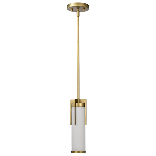Mini Pendant Nuvo 60-8043 Roselle - Mini Pendant - Natural Brass with White Glass Nuvo