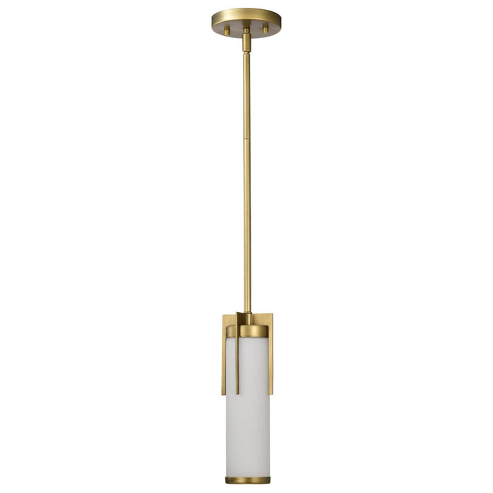Mini Pendant Nuvo 60-8043 Roselle - Mini Pendant - Natural Brass with White Glass Nuvo
