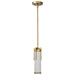 Mini Pendant Nuvo 60-8043 Roselle - Mini Pendant - Natural Brass with White Glass Nuvo