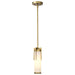 Mini Pendant Nuvo 60-8043 Roselle - Mini Pendant - Natural Brass with White Glass Nuvo