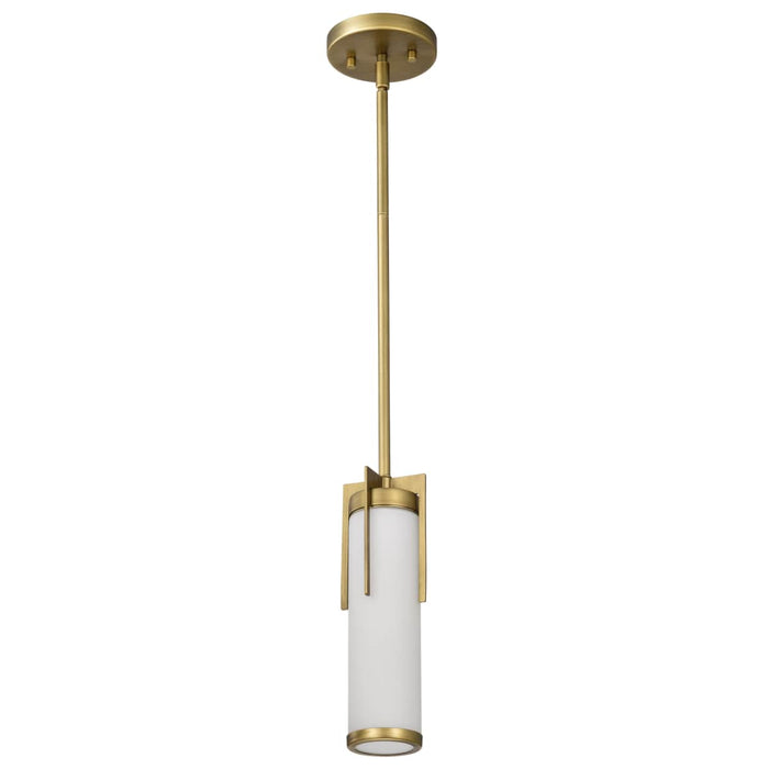 Mini Pendant Nuvo 60-8043 Roselle - Mini Pendant - Natural Brass with White Glass Nuvo