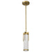 Mini Pendant Nuvo 60-8043 Roselle - Mini Pendant - Natural Brass with White Glass Nuvo