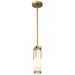 Mini Pendant Nuvo 60-8043 Roselle - Mini Pendant - Natural Brass with White Glass Nuvo