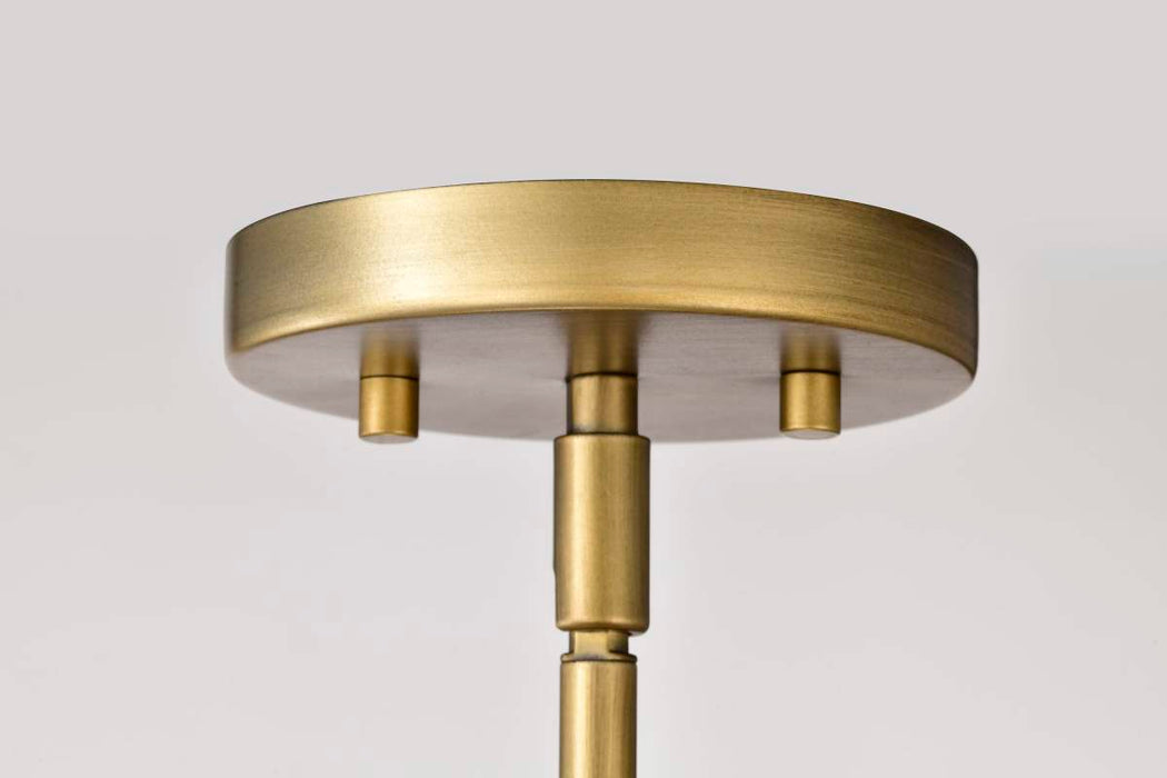 Mini Pendant Nuvo 60-8043 Roselle - Mini Pendant - Natural Brass with White Glass Nuvo