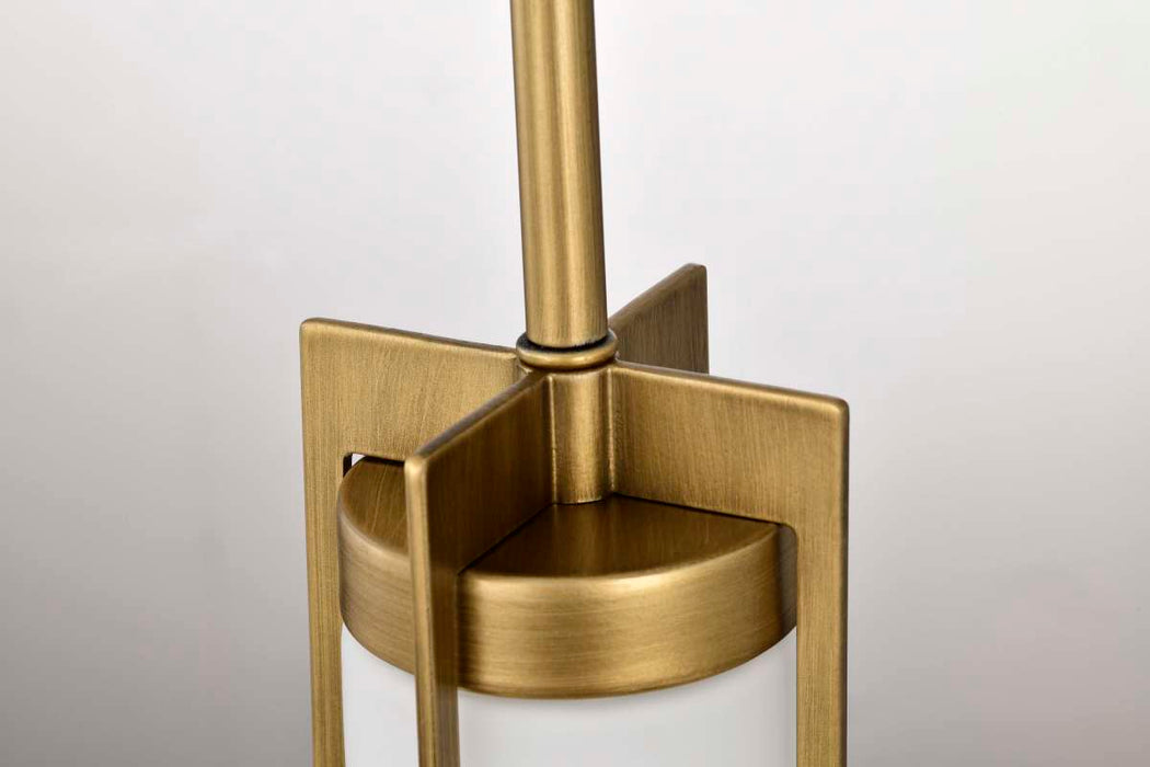 Mini Pendant Nuvo 60-8043 Roselle - Mini Pendant - Natural Brass with White Glass Nuvo