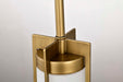 Mini Pendant Nuvo 60-8043 Roselle - Mini Pendant - Natural Brass with White Glass Nuvo