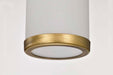 Mini Pendant Nuvo 60-8043 Roselle - Mini Pendant - Natural Brass with White Glass Nuvo
