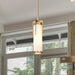 Mini Pendant Nuvo 60-8043 Roselle - Mini Pendant - Natural Brass with White Glass Nuvo