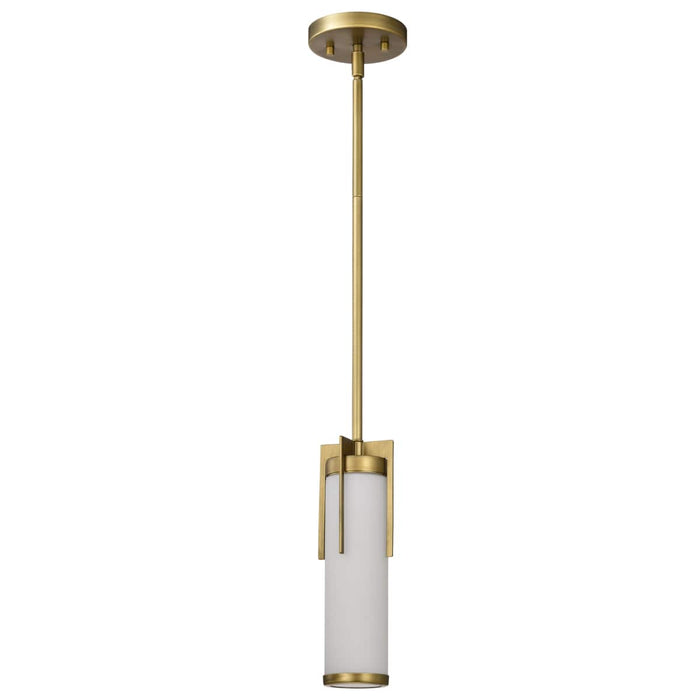 Mini Pendant Nuvo 60-8043 Roselle - Mini Pendant - Natural Brass with White Glass Nuvo