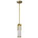 Mini Pendant Nuvo 60-8043 Roselle - Mini Pendant - Natural Brass with White Glass Nuvo