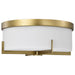 Flush Mount Nuvo 60-8044 Roselle - 15 Inch Flush Mount - Natural Brass with White Glass Nuvo
