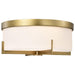 Flush Mount Nuvo 60-8044 Roselle - 15 Inch Flush Mount - Natural Brass with White Glass Nuvo