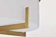 Flush Mount Nuvo 60-8044 Roselle - 15 Inch Flush Mount - Natural Brass with White Glass Nuvo