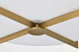 Flush Mount Nuvo 60-8044 Roselle - 15 Inch Flush Mount - Natural Brass with White Glass Nuvo