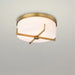 Flush Mount Nuvo 60-8044 Roselle - 15 Inch Flush Mount - Natural Brass with White Glass Nuvo