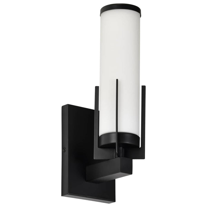 Vanity Nuvo 60-8051 Roselle - 1 Light Vanity - Matte Black with White Glass Nuvo