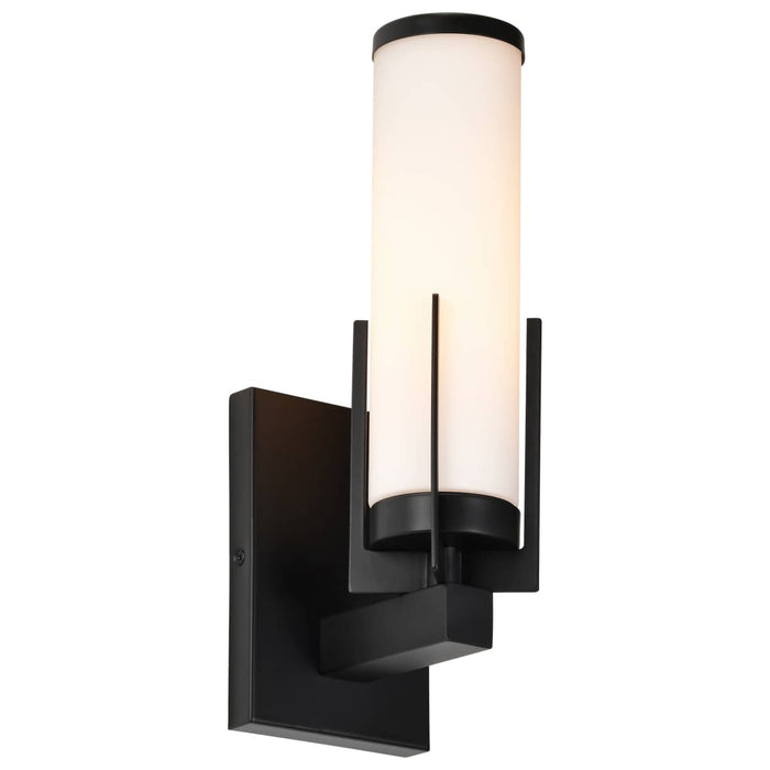 Vanity Nuvo 60-8051 Roselle - 1 Light Vanity - Matte Black with White Glass Nuvo