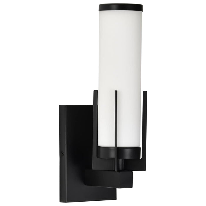 Vanity Nuvo 60-8051 Roselle - 1 Light Vanity - Matte Black with White Glass Nuvo