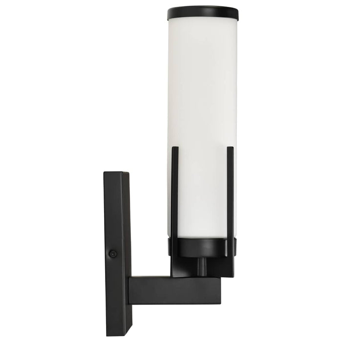 Vanity Nuvo 60-8051 Roselle - 1 Light Vanity - Matte Black with White Glass Nuvo