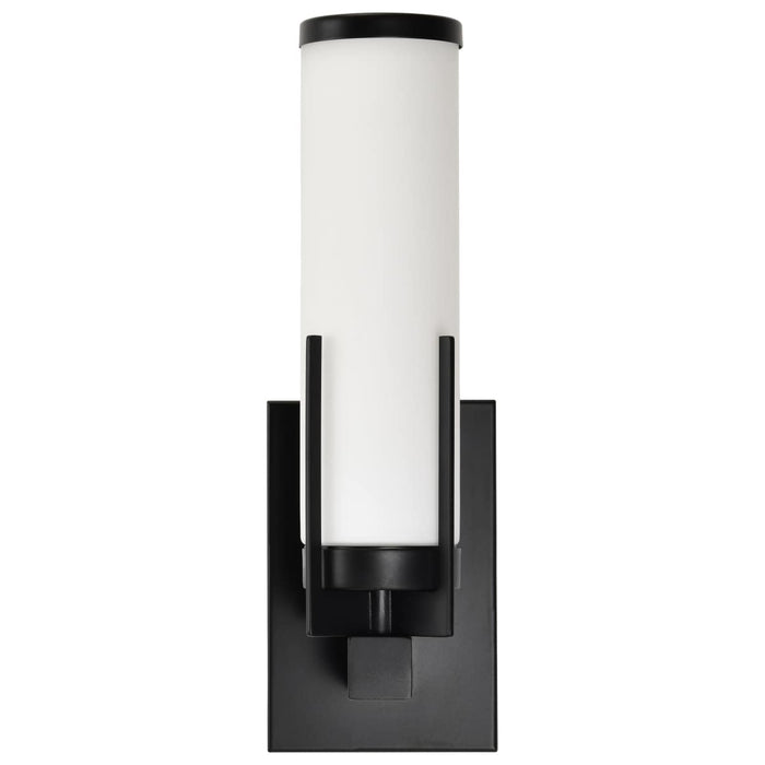 Vanity Nuvo 60-8051 Roselle - 1 Light Vanity - Matte Black with White Glass Nuvo