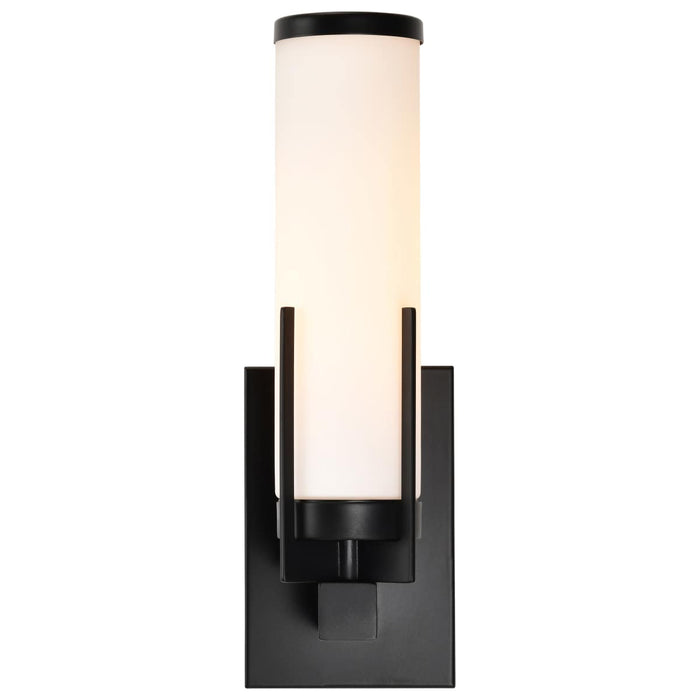 Vanity Nuvo 60-8051 Roselle - 1 Light Vanity - Matte Black with White Glass Nuvo