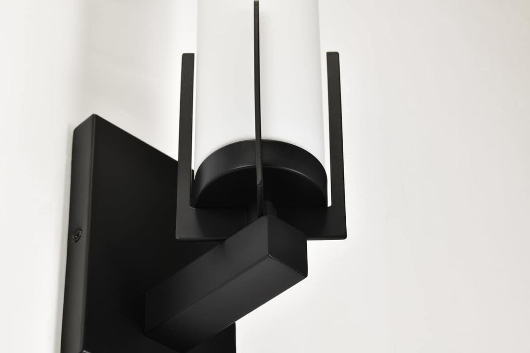 Vanity Nuvo 60-8051 Roselle - 1 Light Vanity - Matte Black with White Glass Nuvo