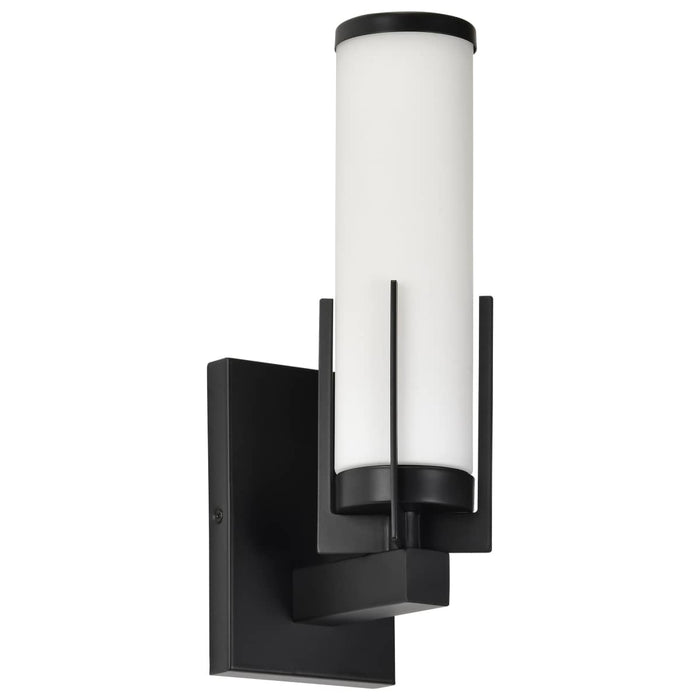 Vanity Nuvo 60-8051 Roselle - 1 Light Vanity - Matte Black with White Glass Nuvo
