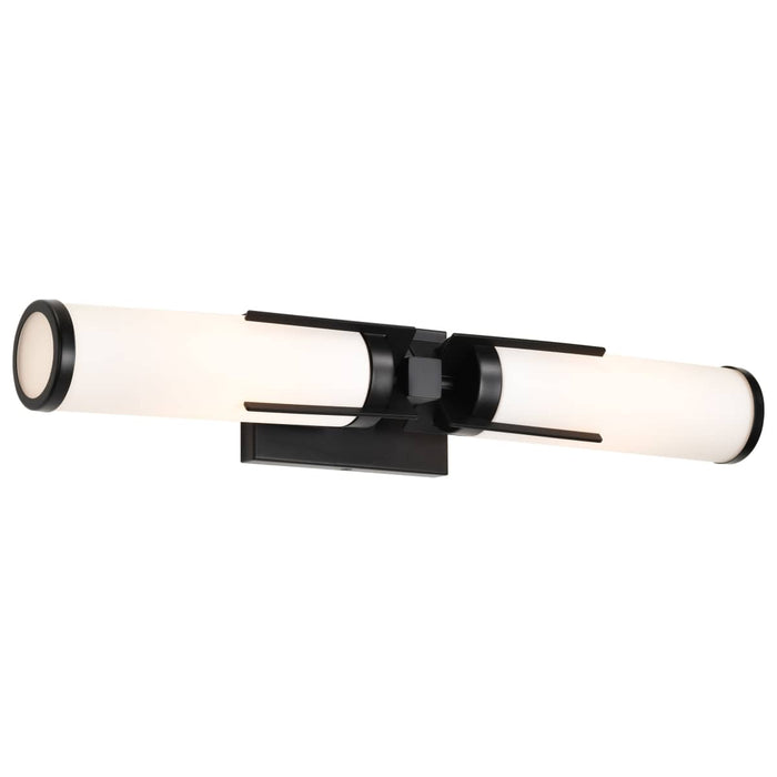 Vanity Nuvo 60-8052 Roselle - 2 Light Vanity - Matte Black with White Glass Nuvo