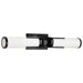 Vanity Nuvo 60-8052 Roselle - 2 Light Vanity - Matte Black with White Glass Nuvo