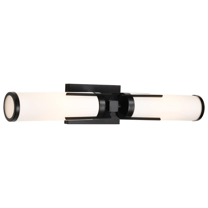 Vanity Nuvo 60-8052 Roselle - 2 Light Vanity - Matte Black with White Glass Nuvo