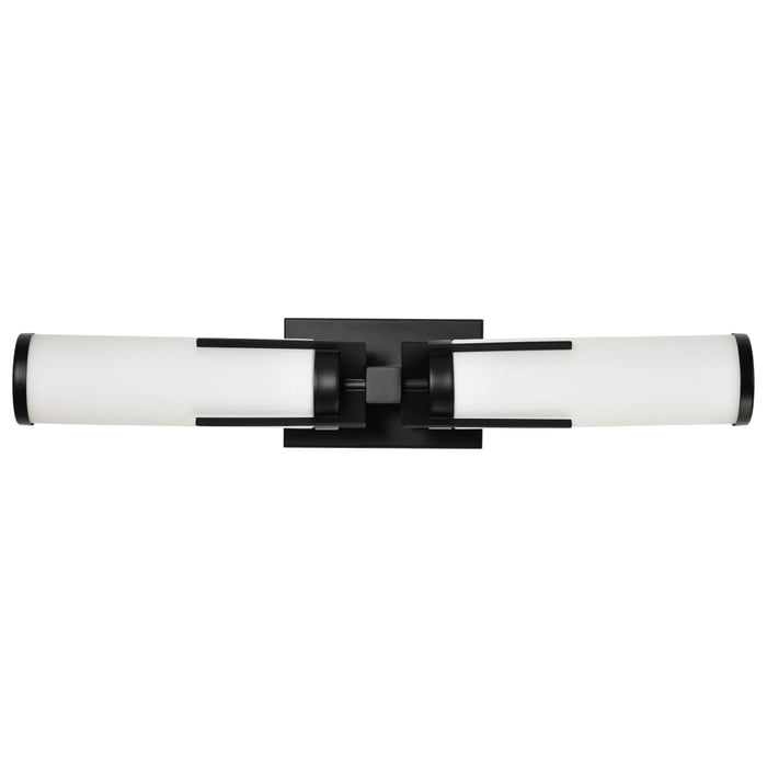 Vanity Nuvo 60-8052 Roselle - 2 Light Vanity - Matte Black with White Glass Nuvo