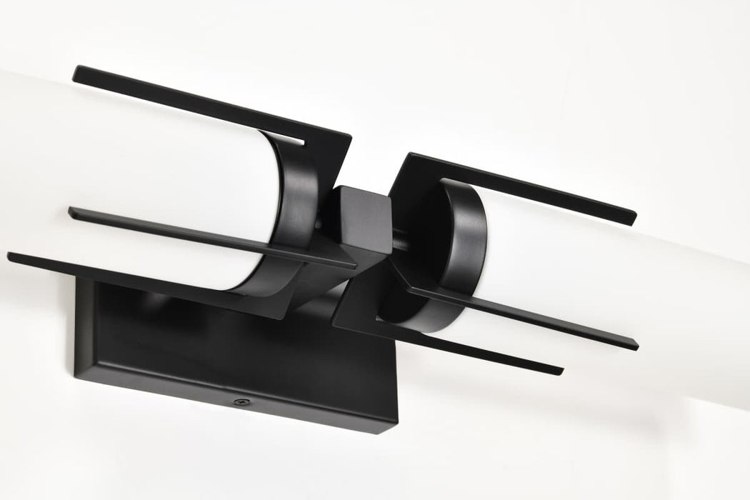 Vanity Nuvo 60-8052 Roselle - 2 Light Vanity - Matte Black with White Glass Nuvo