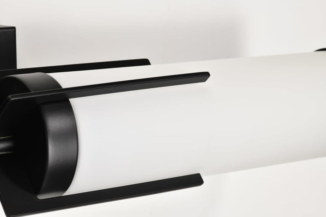 Vanity Nuvo 60-8052 Roselle - 2 Light Vanity - Matte Black with White Glass Nuvo