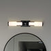 Vanity Nuvo 60-8052 Roselle - 2 Light Vanity - Matte Black with White Glass Nuvo