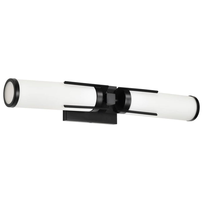 Vanity Nuvo 60-8052 Roselle - 2 Light Vanity - Matte Black with White Glass Nuvo