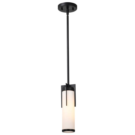 Mini Pendant Nuvo 60-8053 Roselle - Mini Pendant - Matte Black with White Glass Nuvo