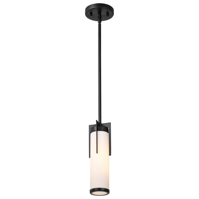 Mini Pendant Nuvo 60-8053 Roselle - Mini Pendant - Matte Black with White Glass Nuvo