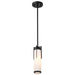 Mini Pendant Nuvo 60-8053 Roselle - Mini Pendant - Matte Black with White Glass Nuvo