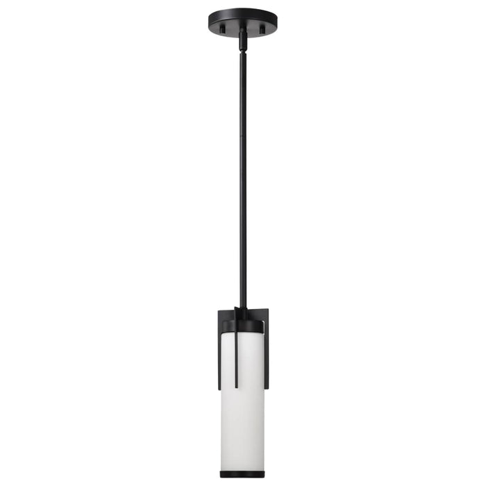Mini Pendant Nuvo 60-8053 Roselle - Mini Pendant - Matte Black with White Glass Nuvo