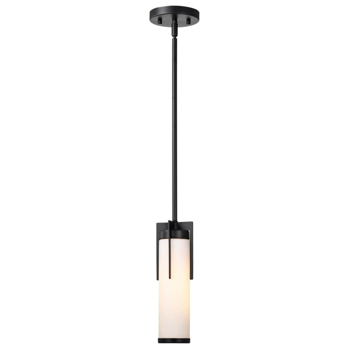 Mini Pendant Nuvo 60-8053 Roselle - Mini Pendant - Matte Black with White Glass Nuvo