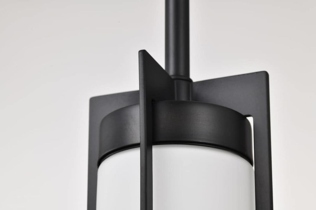 Mini Pendant Nuvo 60-8053 Roselle - Mini Pendant - Matte Black with White Glass Nuvo