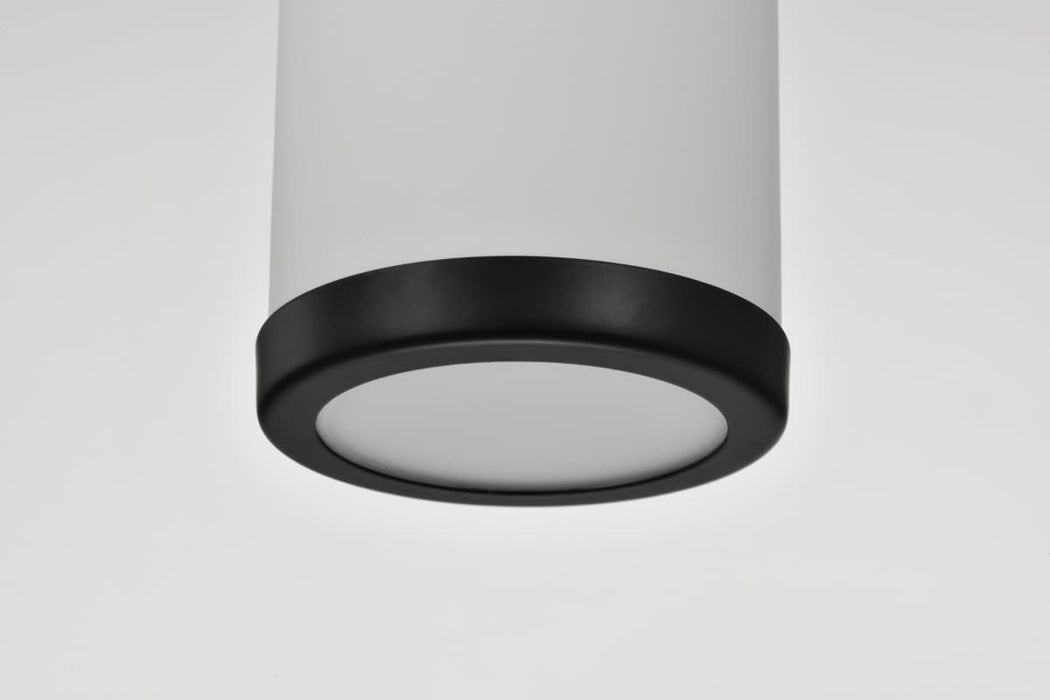Mini Pendant Nuvo 60-8053 Roselle - Mini Pendant - Matte Black with White Glass Nuvo