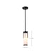 Mini Pendant Nuvo 60-8053 Roselle - Mini Pendant - Matte Black with White Glass Nuvo