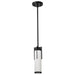 Mini Pendant Nuvo 60-8053 Roselle - Mini Pendant - Matte Black with White Glass Nuvo